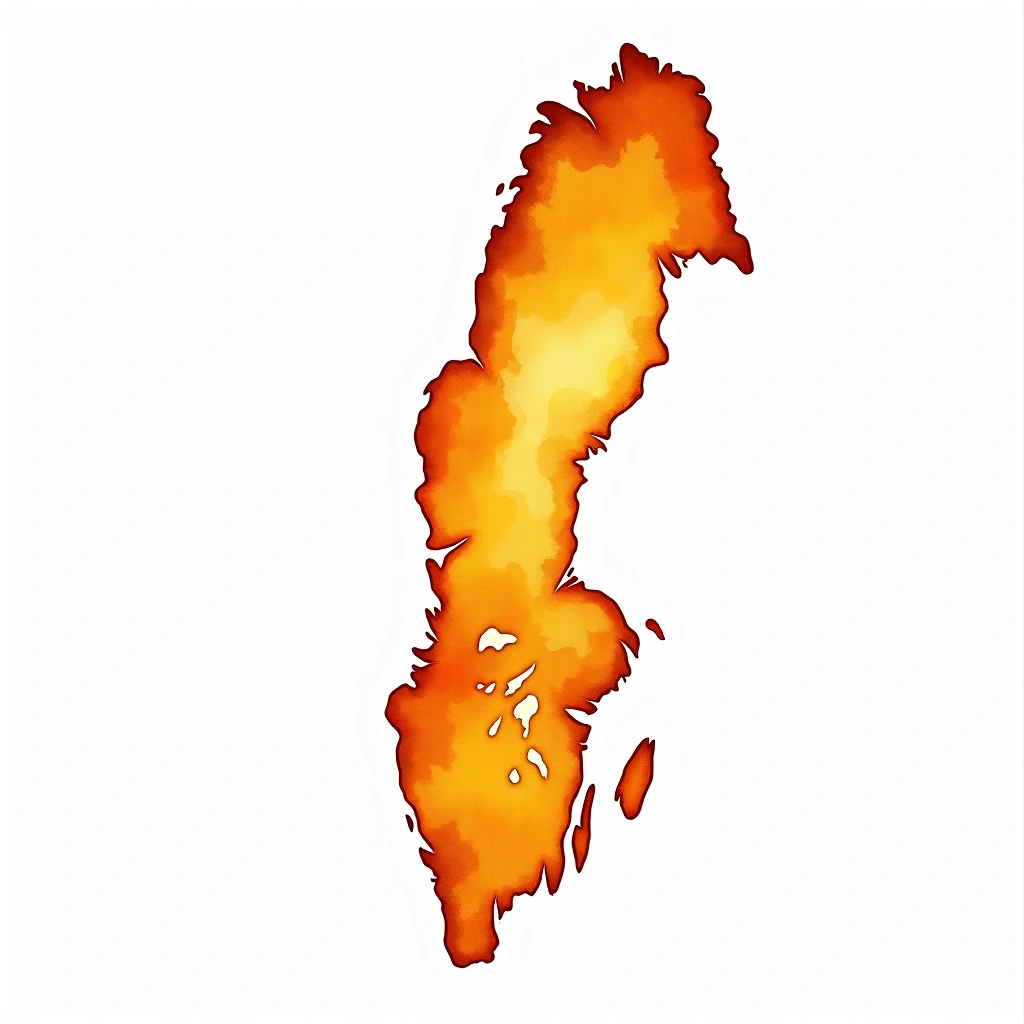 Sweden beer culture — watercolor illustration