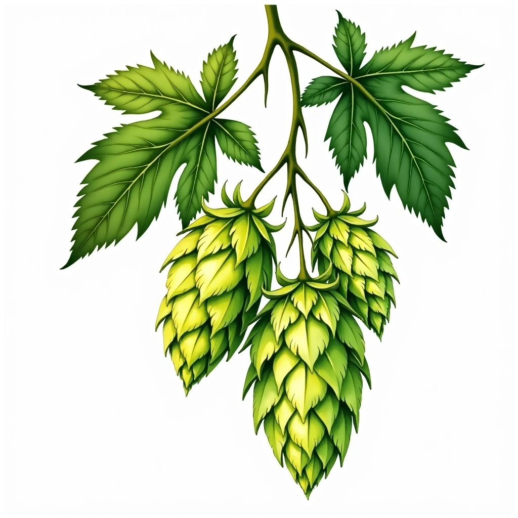 Centennial hop variety — watercolor botanical illustration