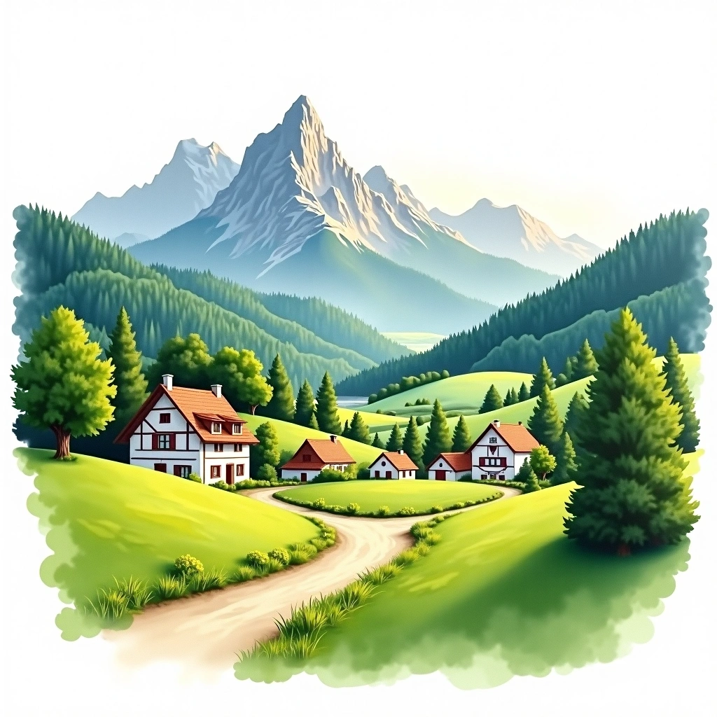 Bavaria beer region — watercolor illustration