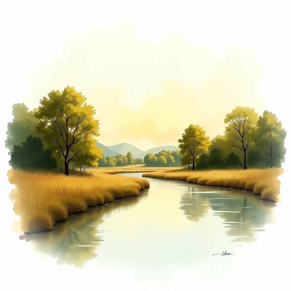 Mid-Atlantic beer region — watercolor illustration