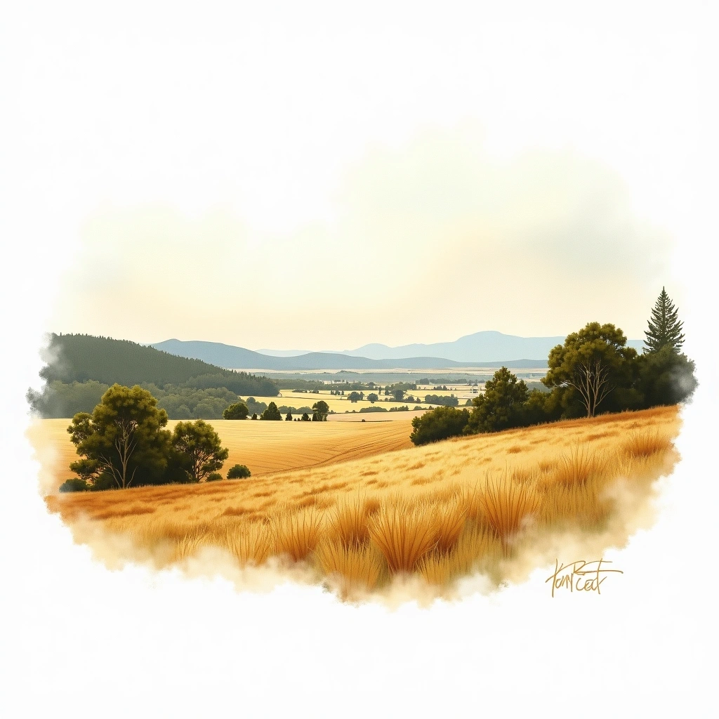 New South Wales beer region — watercolor illustration