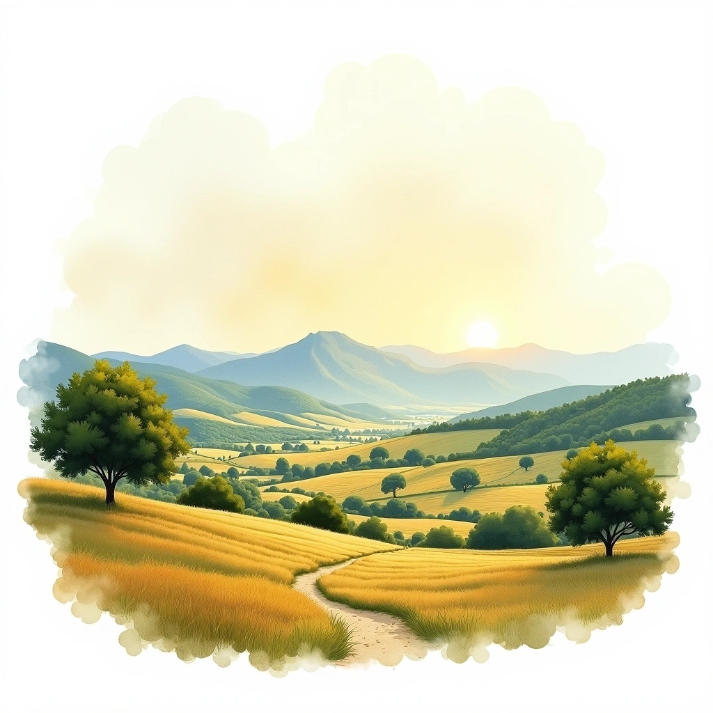 Rio Grande do Sul beer region — watercolor illustration