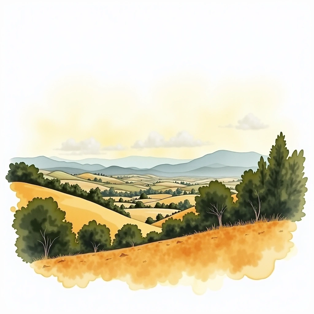 San Diego beer region — watercolor illustration