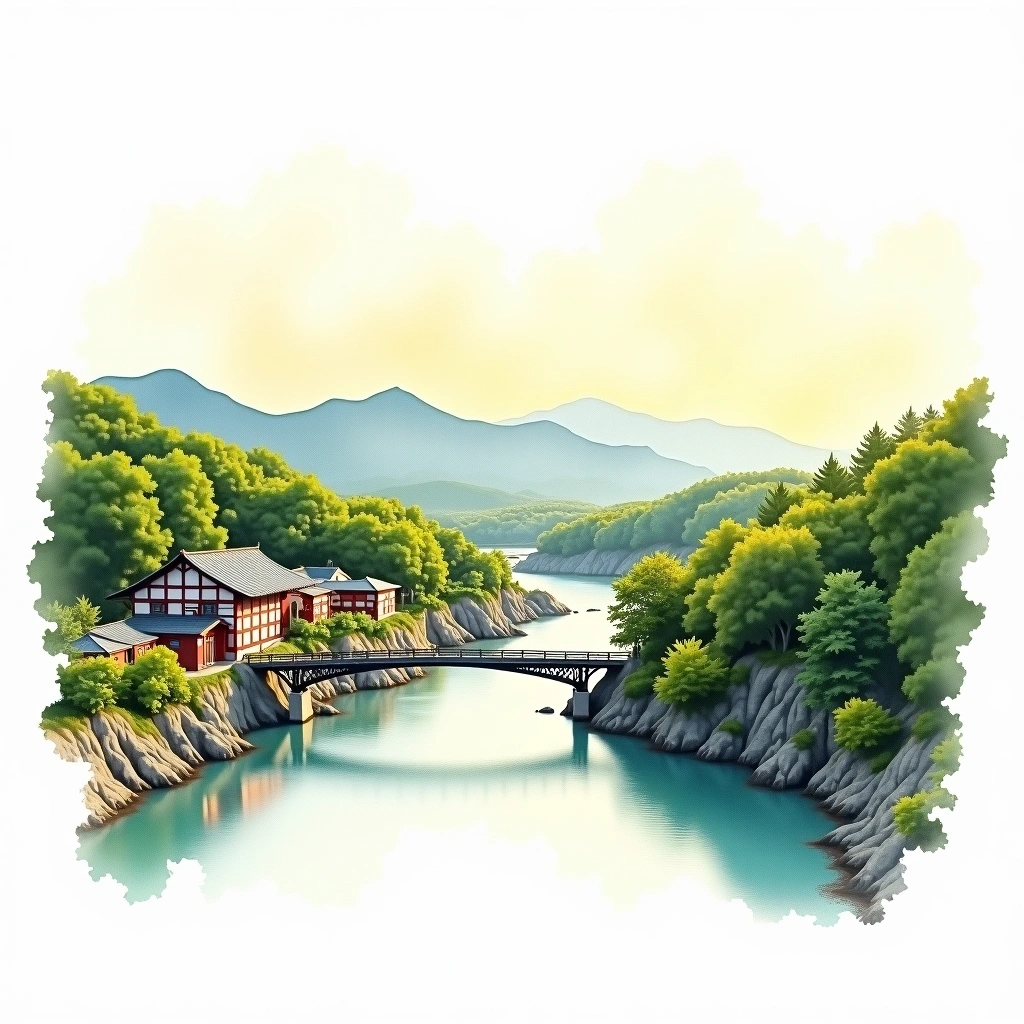 Tokyo beer region — watercolor illustration