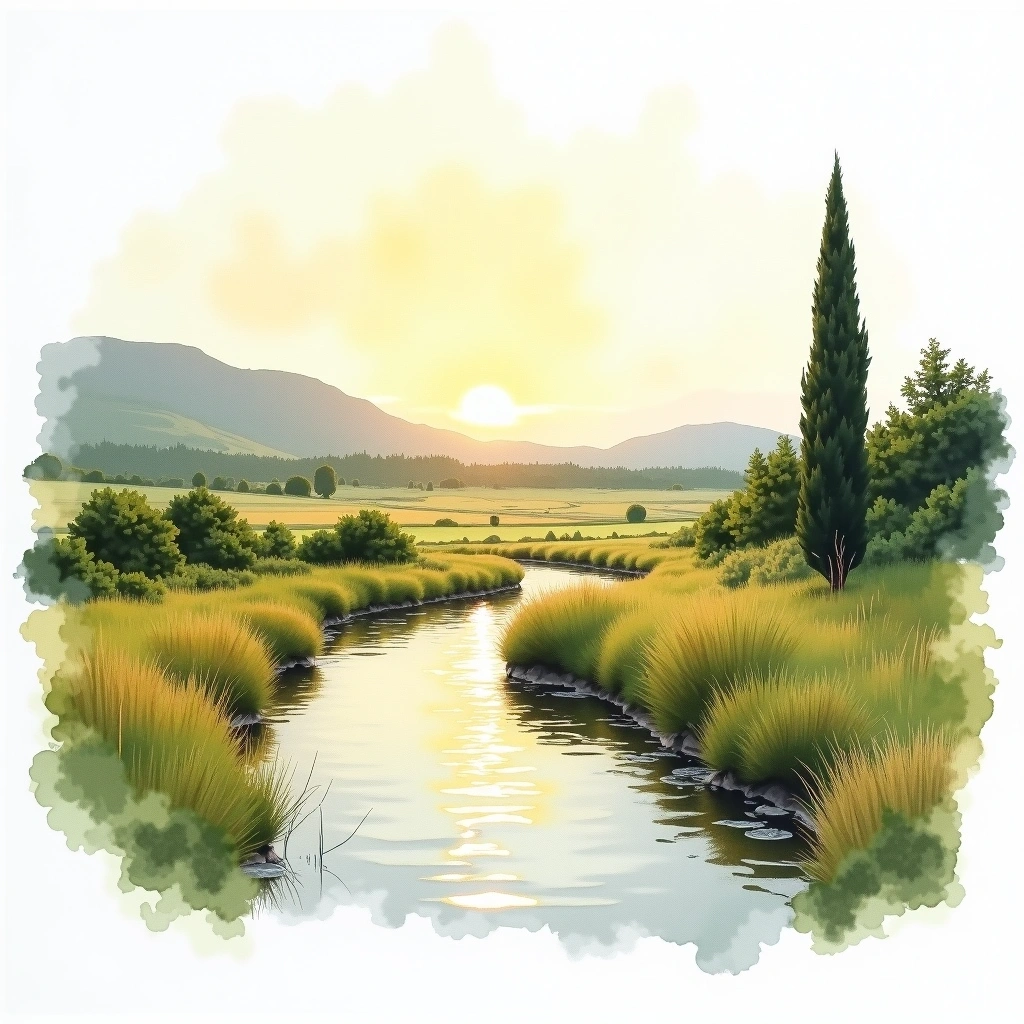 Victoria beer region — watercolor illustration